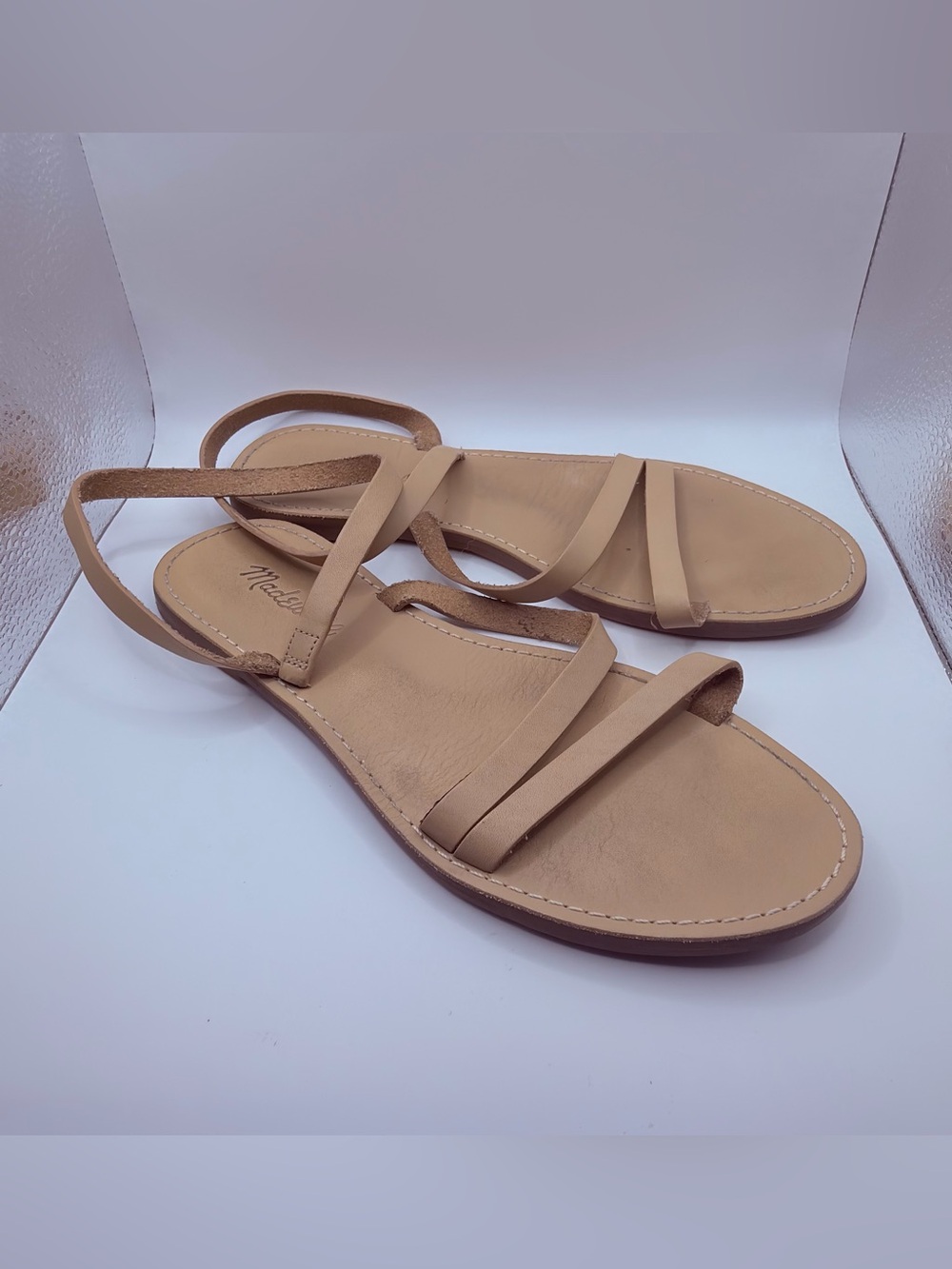 Madewell boardwalk strappy ankle Beige Flat Sandals